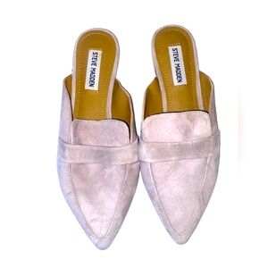 Steve Made Taupe Gray Suede Mule Slide On Shoes Women’s Size 8.5